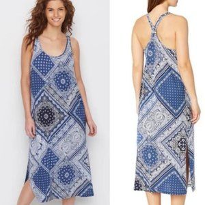RALPH LAUREN | blue bandana dress women’s large